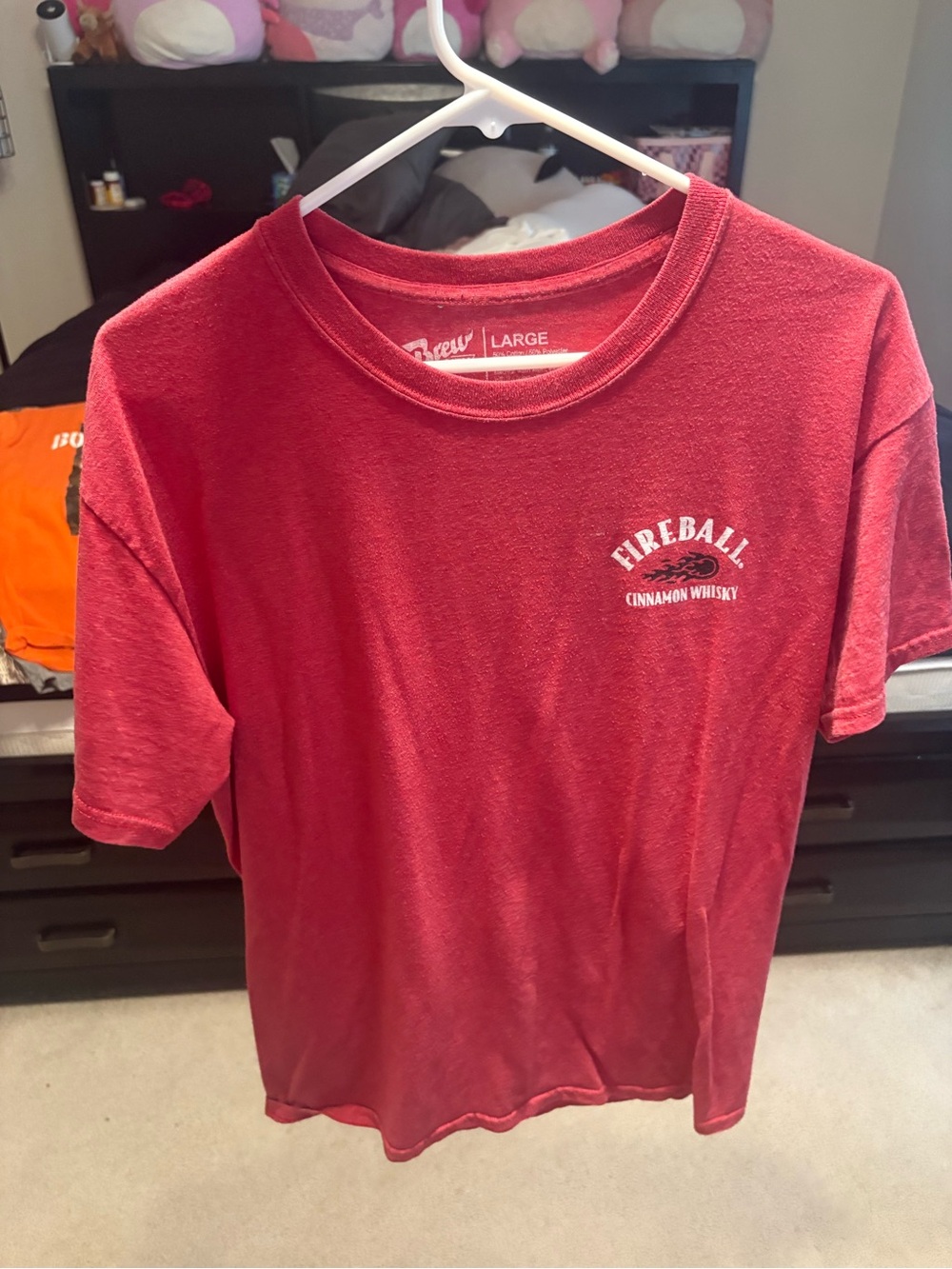 PBR Fireball Cinnamon Whisky graphic tee Graphic Tee Red Size Large